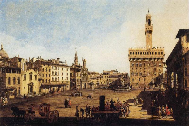 Bernardo Bellotto Piazza della Signoria in Florence Germany oil painting art